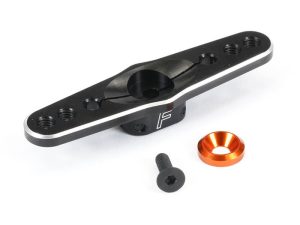 FASTRAX 25T BLACK ALUMINIUM DBL SERVO HORN (SAVOX/FUTABA)