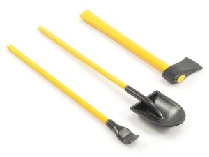 FASTRAX 3-PIECE PAINTED HAND TOOLS SHOVEL/AXE/PRY BAR
