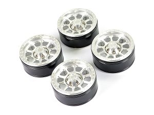 FASTRAX ALUMINUM BEADLOCK TEN 1.9" WHEELS - SILVER (4PC)
