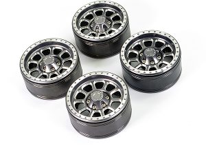 FASTRAX ALUMINUM BEADLOCK TEN 1.9" WHEELS - TITANIUM (4PC)