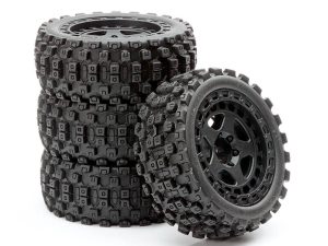 FASTRAX ARRMA GROM WHEEL/TYRE 1/18 SET (4PC)
