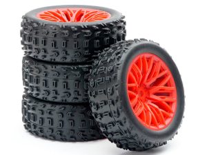 FASTRAX ARRMA GROM WHEEL/TYRE 1/18 SET (4PC)