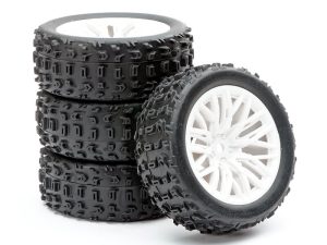 FASTRAX ARRMA GROM WHEEL/TYRE 1/18 SET (4PC)