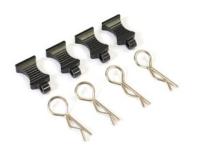 FASTRAX PRO ALUMINIUM EASYPULL TABS & BODYCLIPS (4PC) - BLACK