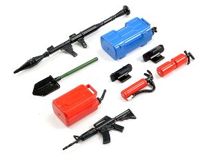 FASTRAX SCALE 7-PCS ACCESSORY SET (SHOVEL,RIFLE,CAN,FIRE EXT)
