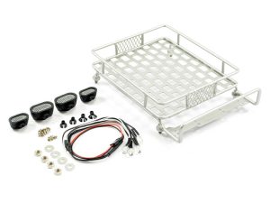 FASTRAX SILVER ALUMINIUM LUGGAGE RACK w/LED LAMPS L165MM X W112MM