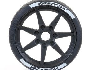 FASTRAX SUPAFORZA FRONT 52° TYRES/BLK 17MM HEX WHEELS