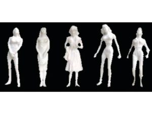 JTT Female Figures, 1/8in (1:100), White, (10 per pack)