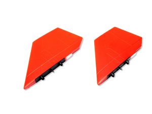 E-flite Fin Set; Red, High Visibility: SR-71 Twin 40mm EDF