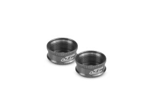 JConcepts Fin, VCS3 Shock Bottom Cap - Black (Assoc. 13mm)