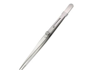 Modelcraft Fine Serrated Locking Stainless Steel Tweezers (PTW1093/Fr)