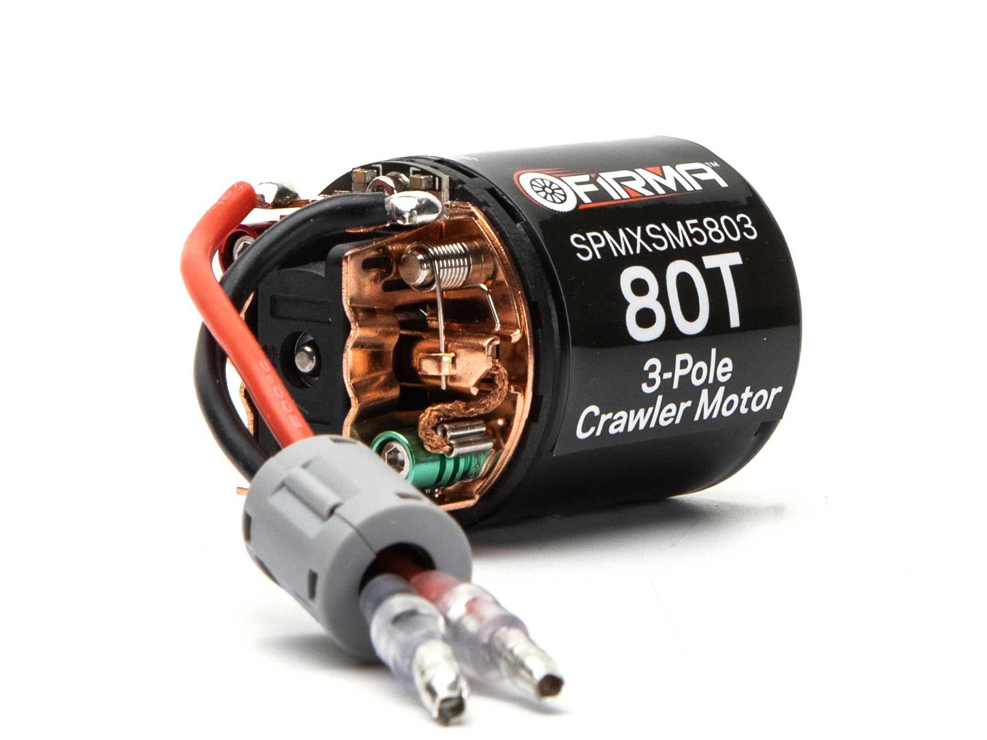 Spektrum Firma 80T Rebuildable 3-Pole Brushed Crawler Motor - Image 2