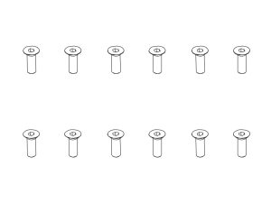 PD Racing Flat Head Hex ScrewHM3*10 12PCS