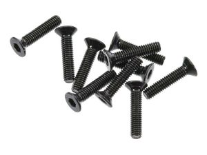 Axial Flat Head Screw M2.6x12mm, Black (10)