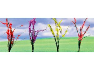 JTT Flower Bushes Assorted, 1in to 1-1/2in, O-Scale, (32 pack)