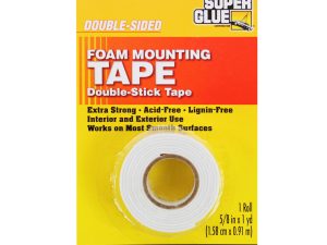 Super Glue Foam Mounting Tape, Double-Sided (5/8in × 36in)