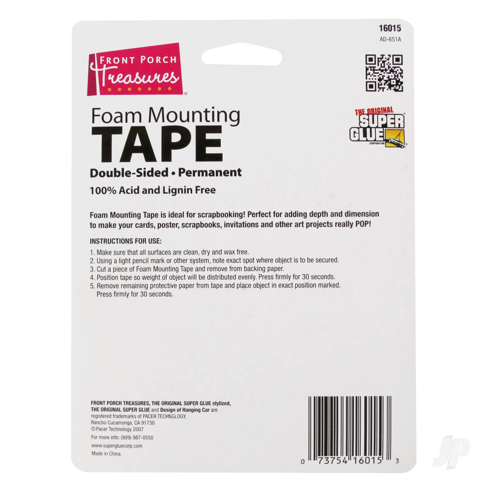Super Glue Foam Mounting Tape, Double-Sided (.75in × 16ft) - Image 2