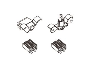 PD Racing Front Shock Absorber Frame, Wire Clamps Set