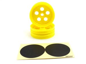 KYOSHO Front Wheel Kyosho Tomahawk-Ultima JJ (2) Yellow 2.0 inches