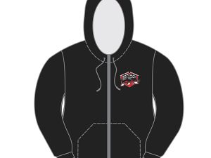 FTX BADGE LOGO BRAND ZIPPED HOODIE BLACK - MEDIUM