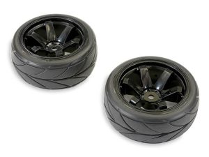 FTX BANZAI TREADED TYRE ON 6-SPOKE WHEEL (2) - BLACK
