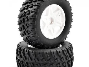 FTX COMET DESERT BUGGY FRONT MOUNTED TYRE & WHEEL WHITE