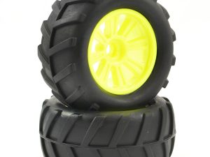 FTX COMET MONSTER FRONT MOUNTED TYRE & WHEEL YELLOW
