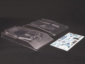 FTX DR8 CLEAR BODYSHELL AND BLUE DECAL