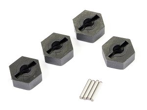 FTX OUTBACK 3 WHEEL HEX W/PIN (4PC)