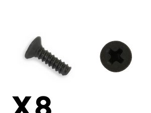FTX OUTBACK MINI 3.0 FLAT HEAD SELF TAPPING SCREW 1.7X6 (8PC)