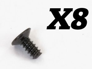 FTX OUTBACK MINI 3.0 FLAT HEAD SELF TAPPING SCREW 1.7X4 (8PC)