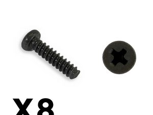 FTX OUTBACK MINI 3.0 ROUND HEA D SELF TAPPING SCREW 2X8 (8PC)
