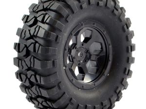 FTX OUTBACK PRE-MOUNTED 6HEX/TYRE (2) - BLACK