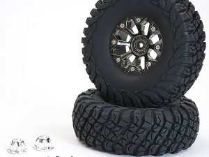 FTX TEXAN 1/10 MOUNTED TYRES O N 8-SPOKE BEADLOCK WHEELS (PR)