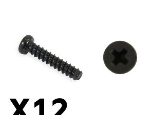 FTX TRACER PAN HEAD SELF TAPPING SCREWS PBHO2.6*12MM