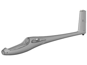 Multiplex Fuselage LENTUS, assembled (without RC and decals)