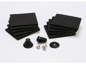 Traxxas Hatch post / hull water outlet / foam pads (10 pcs) / washer (1pc) / 4x8mm BCS, stainless Steel / 3x4mm BCS, stainless Steel