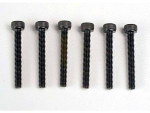 Traxxas Header screws, 3x23mm cap hex screws (6 pcs)