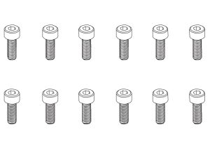 PD Racing Hex Screw HM4*12   12PCS