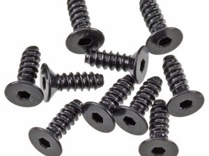 Axial Hex Socket Tapping Flat Head M2.6x8mm Blk(10)