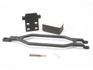 Traxxas Hold down, battery / hold down retainer / battery post / foam spacer / angled Body clip (allows for installation of taller, multi-cell batteries)