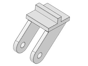 Multiplex Horn "Twin" 10x20and pushrod connector, 2pcs