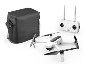 HUBSAN ZINO FOLDING DRONE 4K w/EXTRA BATTERY, CHARGER, PROPS AND BAG
