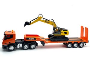 HUINA 9CH RC PLATFORM TRAILER & 6CH EXCAVATOR 2.4G SET 1:24