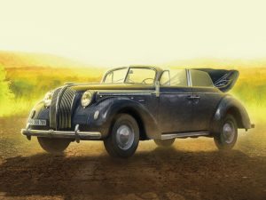 ICM Admiral Cabriolet, WWII German Staff Car with 4 Figures