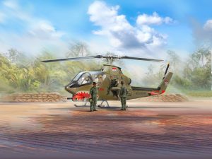 ICM AH-1G Cobra with Vietnam War U.S. Helicopter Pilots 3 Figures