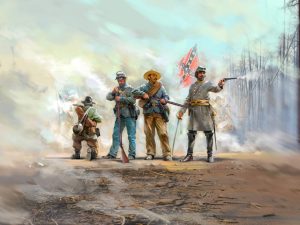 ICM American Civil War Confederate Infantry (Set #1) 4 Figures