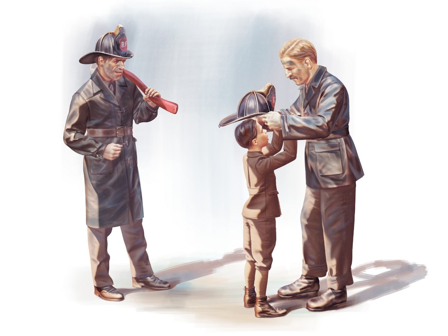 ICM American Firemen (1910s) 3 Figures