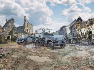 ICM Battle of France, Spring 1940 (Sd.Kfz 251 APC, Radio Command APC, Kfz.2 & Figures)