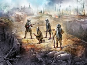 ICM Brewster Body Shield, U.S. Infantry with 4 Figures